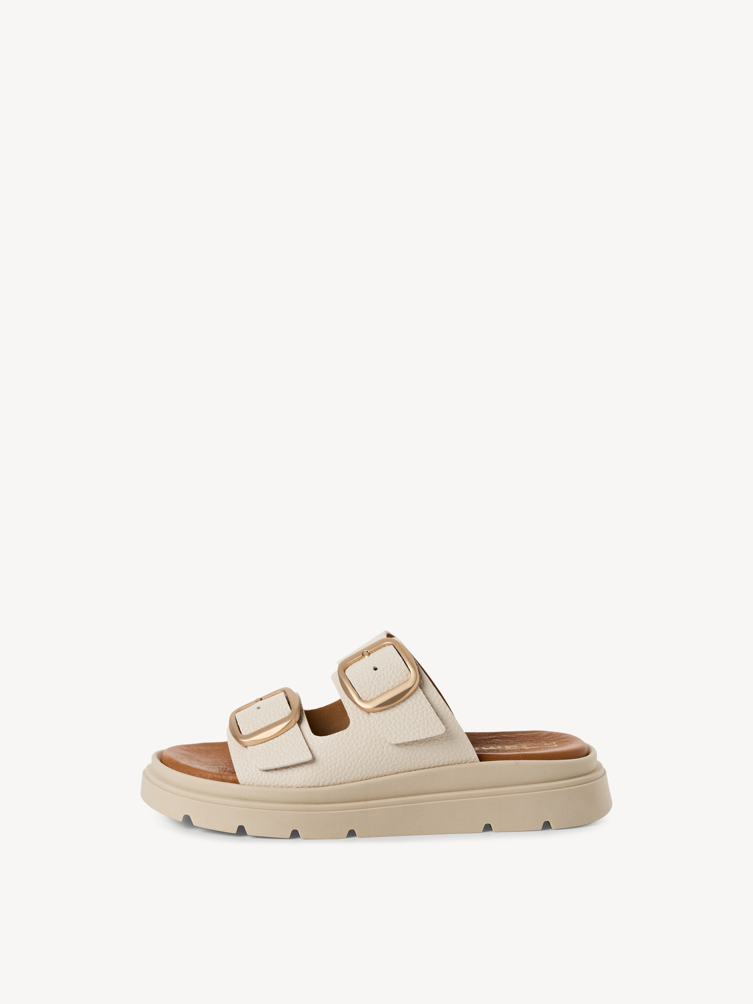Leren Slipper - beige