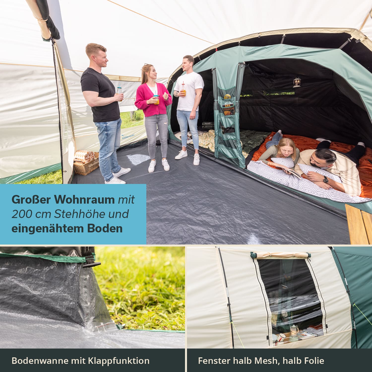 Skandika Hafslo 5 Sleeper Protect tunneltent