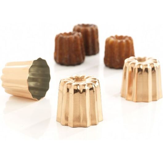 Moules à cannelés bordelais en cuivre - Lot de 4