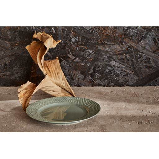 Lyngby Porcelæn Rhombe Earth Frokosttallerken, Moss, Ø21 cm