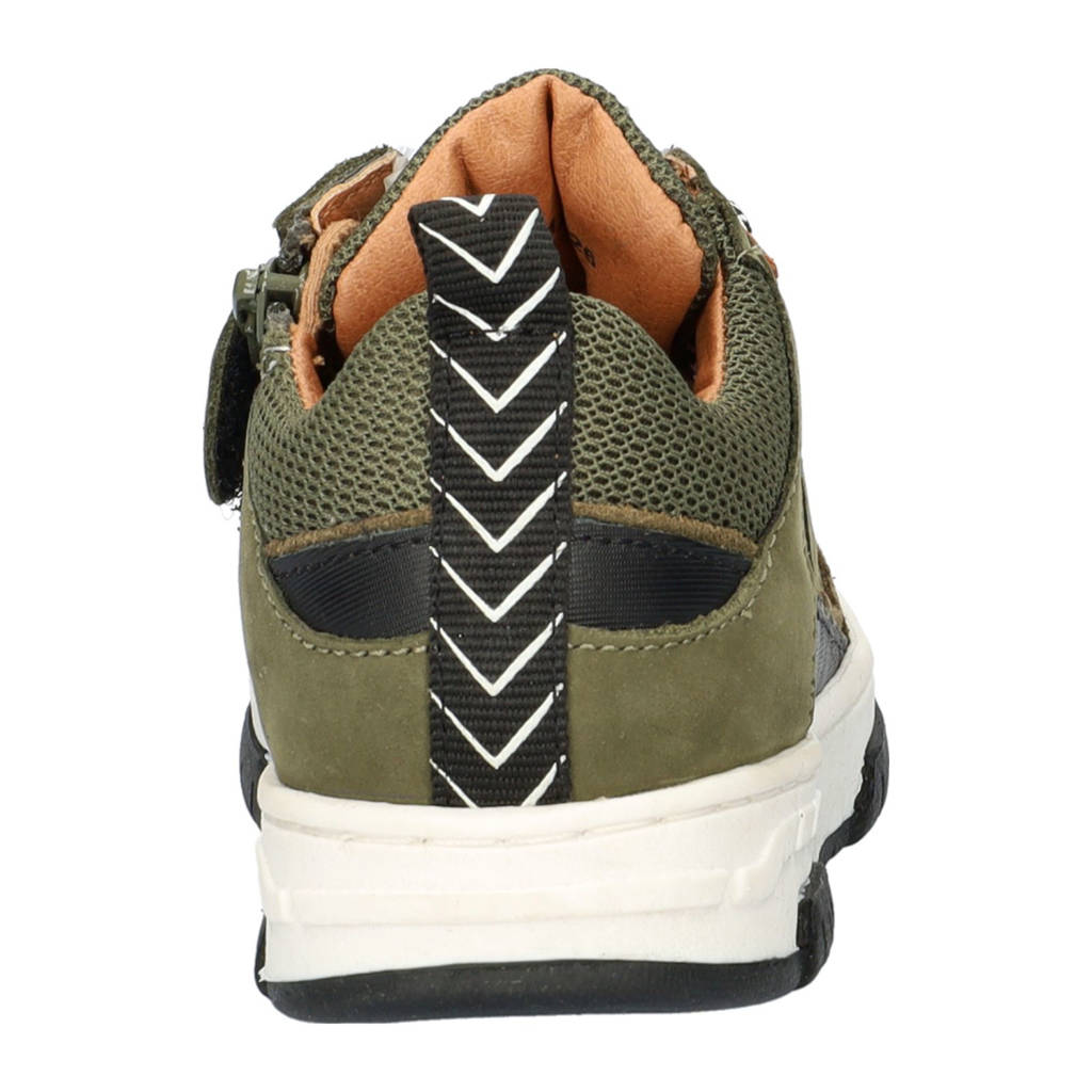 Nelson Kids leren sneakers groen/wit