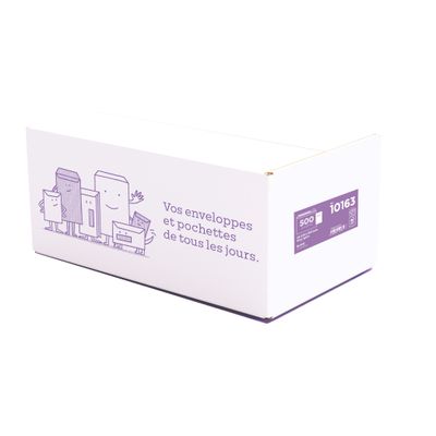 La Couronne - 500 Enveloppes C6 114 x 162 mm - 80 gr - sans fenêtre - blanc - bande auto-adhésive