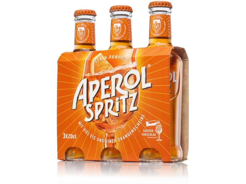 Aperol Spritz 3 x 0.2 l Prickelndes Apérogetränk