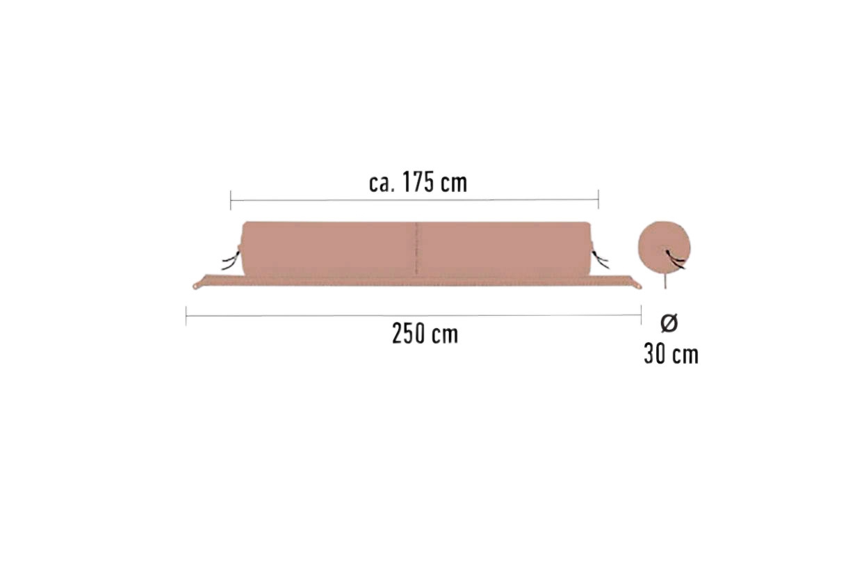 Bent Kissenrolle Zip-XL Lounger ocker