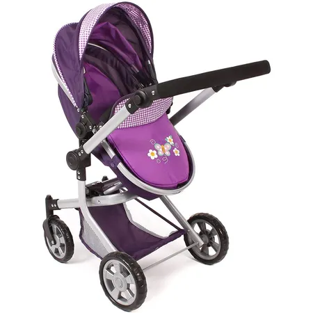 Bayer Chic Kombi-Puppenwagen MIKA, Purple Checker