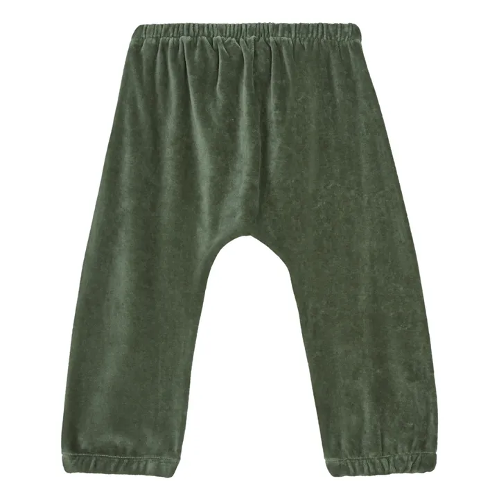 Poudre Organic Pantalon Double velours  | Vert foncé