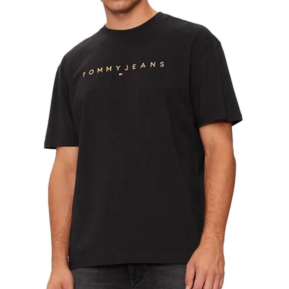 Tommy Hilfiger T-shirt Noir Homme Tommy Hilfiger Gold Linear