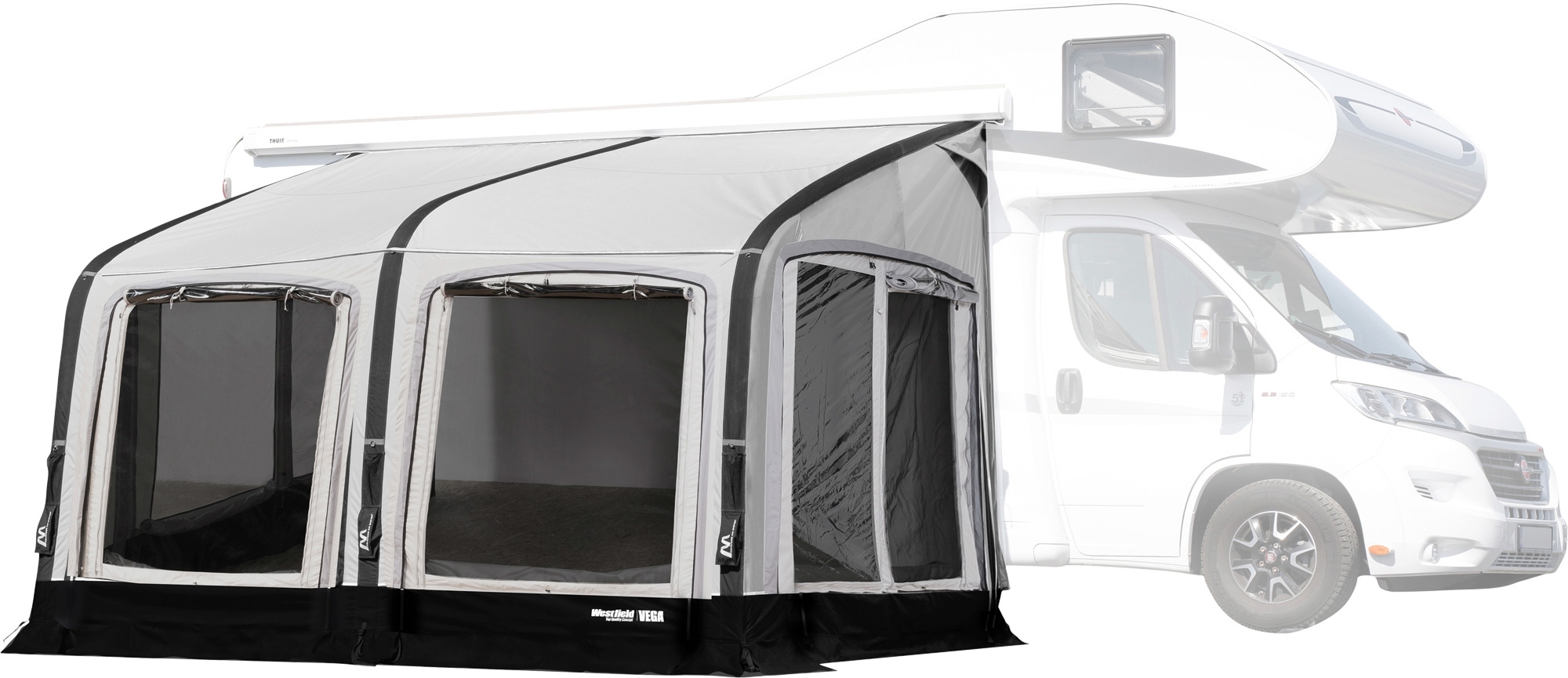 Westfield Vega 2.0 aufblasbares  Luftvorzelt 375 Anbauhöhe 255 - 285 cm für Reisemobil Breite  375 cm