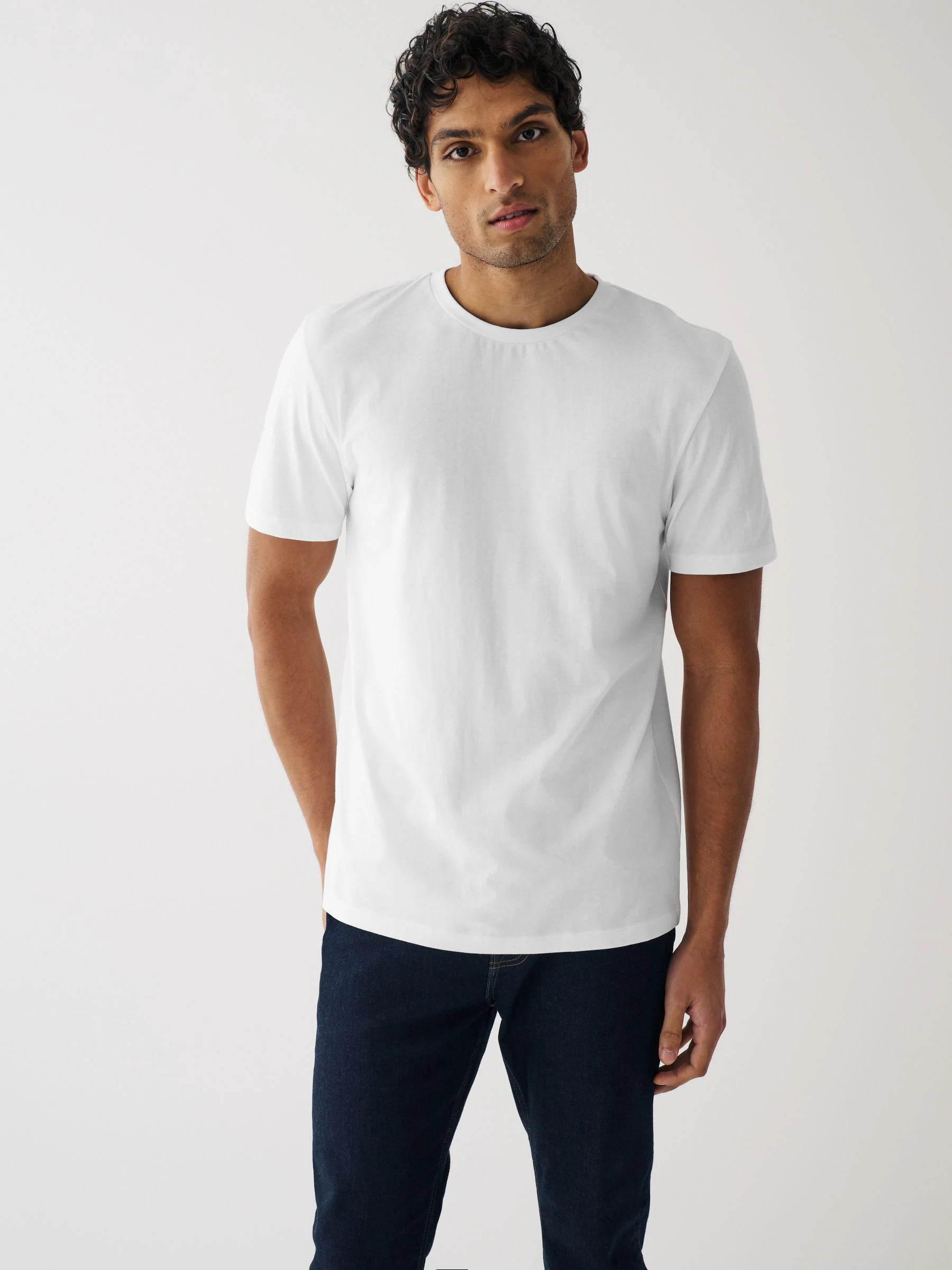 Zwart/leisteen/grijs gemêleerd/wit/marineblauw/blauw - Normale Pasvorm - Essential katoenen T-shirts verpakking van 6