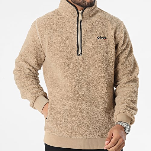 Sweat Polaire Col Zippé Fourrure SWANDRIC2 Noir
