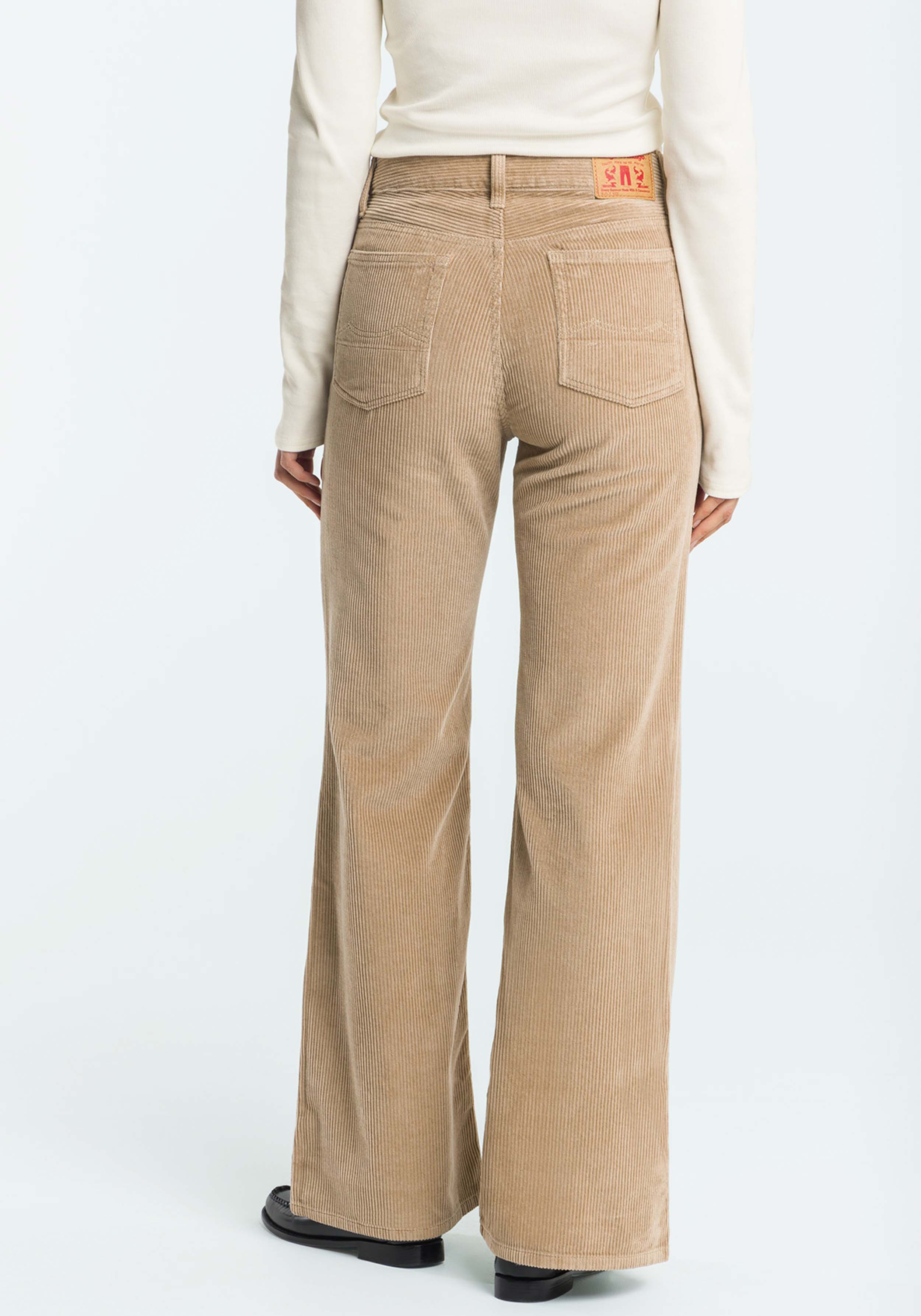 Kings Of Indigo Cord-Hose Jane Silver Mink