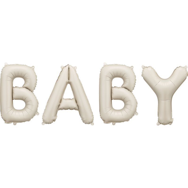 Partydeco Folienballon Baby, beige