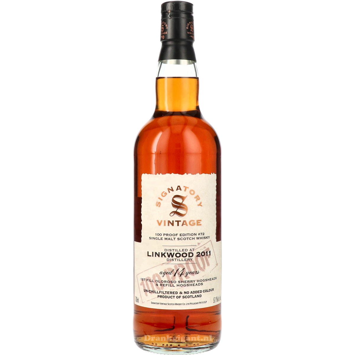 Linkwood 14 Year 100 Proof 2011 Signatory Vintage Edition #72 70 cl