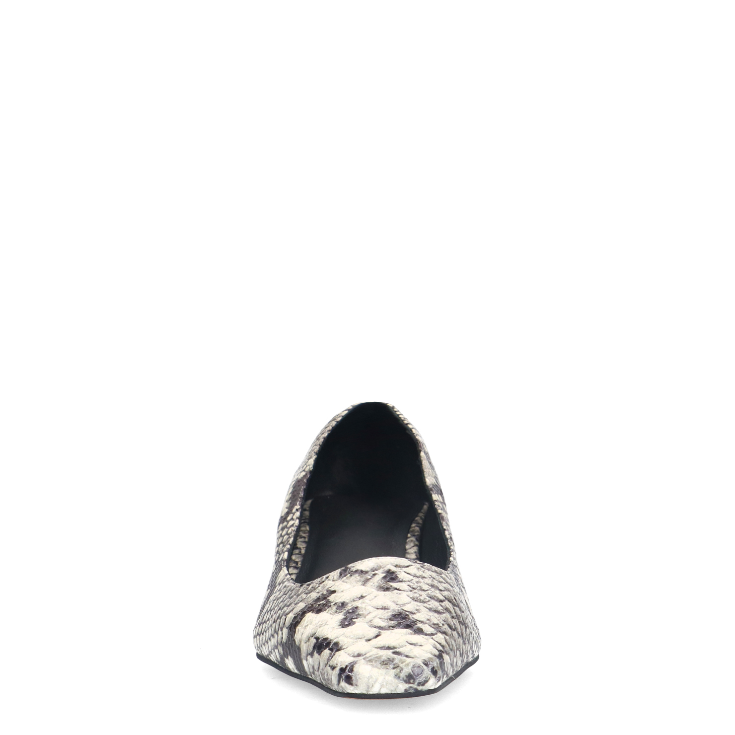 Leren slangenprint pumps