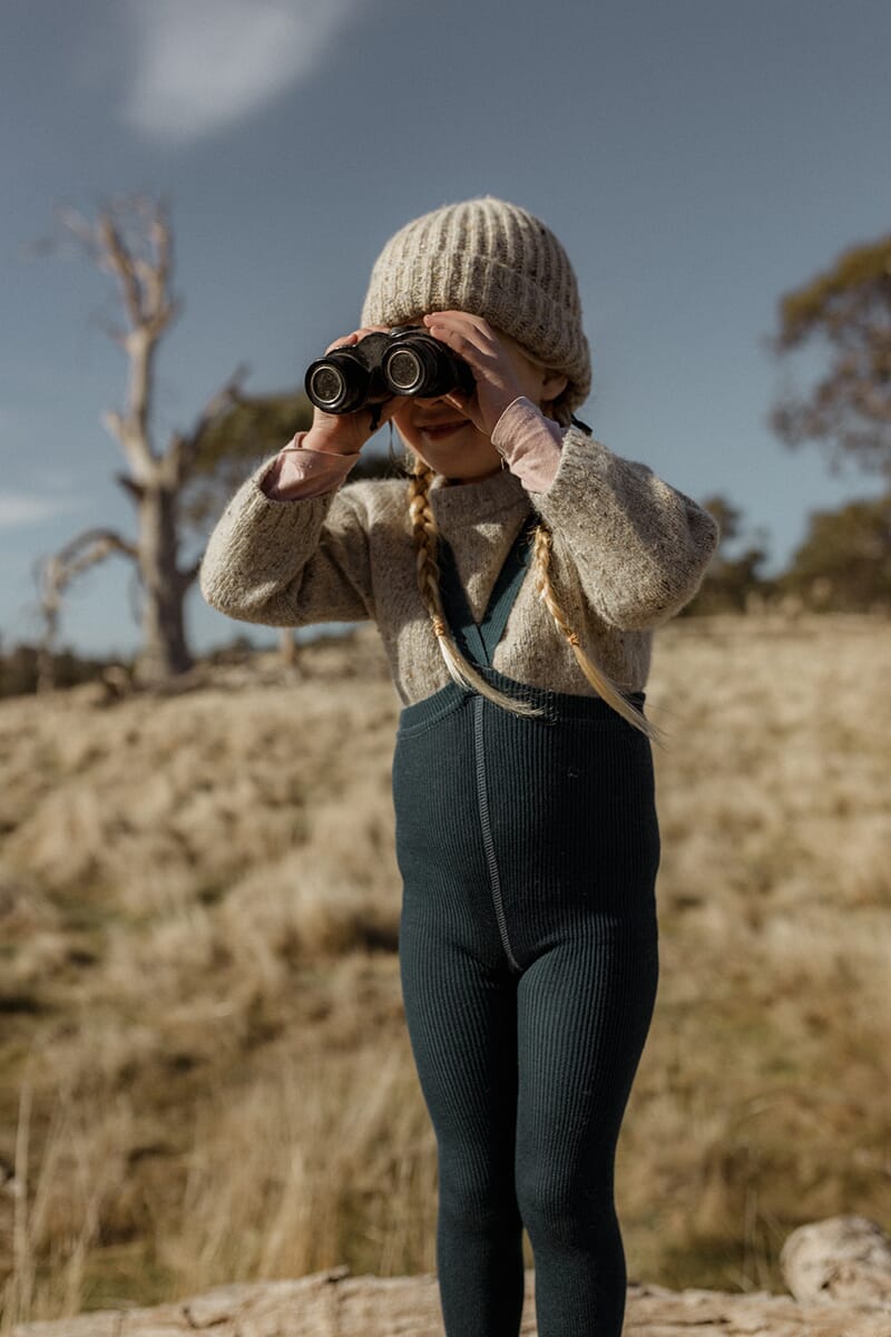 Leggings ull med seler Blue Sapphire - Silly Silas - Rumpetroll