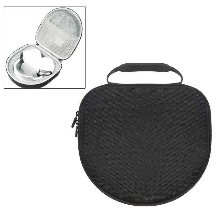 AirPods Max Kunststoff Schutztasche mit Aufbewahrungstasche   Tragegriff - Schwarz
