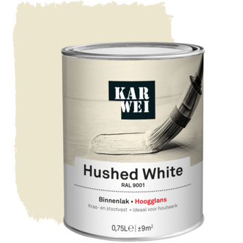 KARWEI binnenlak hoogglans RAL 9001 hushed white 750 ml