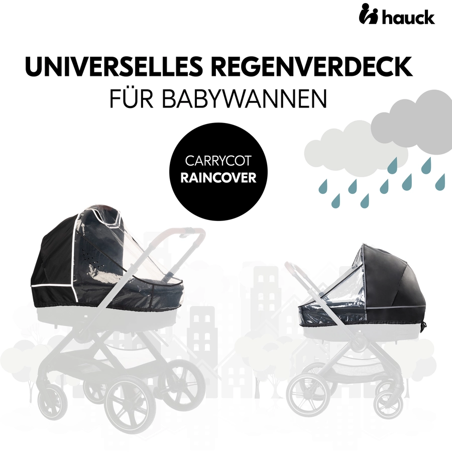 hauck Universal Regenschutz Kinderwagen mit Babywanne