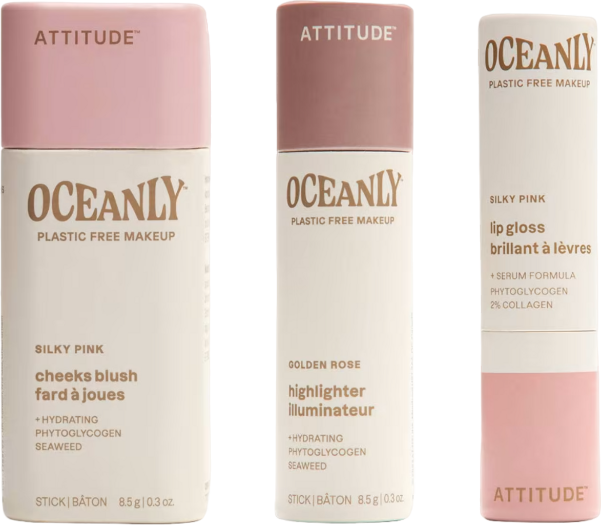 ATTITUDE  Oceanly Silky Pink Set