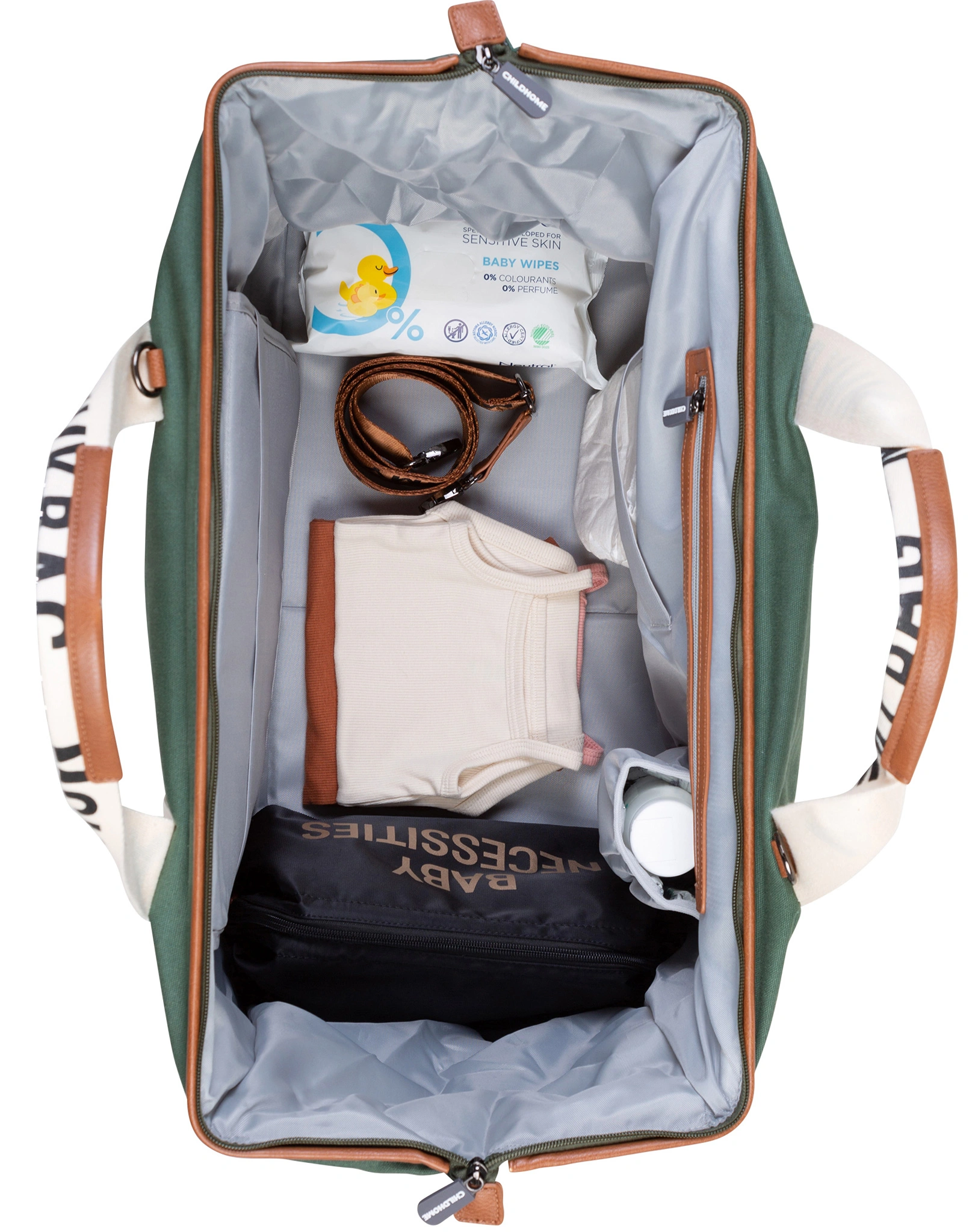Canvas-Wickeltasche MOMMY BAG SIG (55x35x40) in green