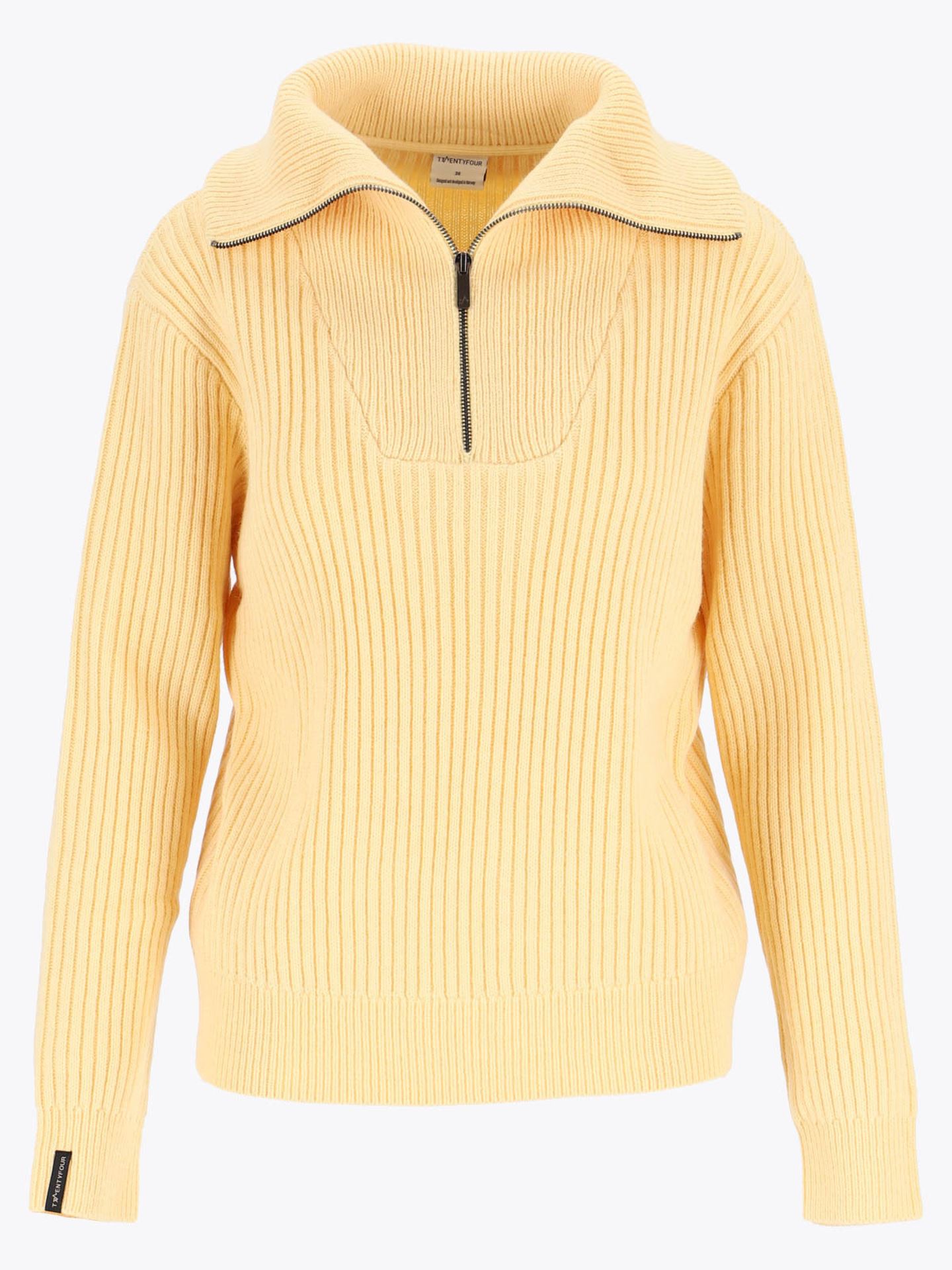 Mode Rib Half Zip Knit
