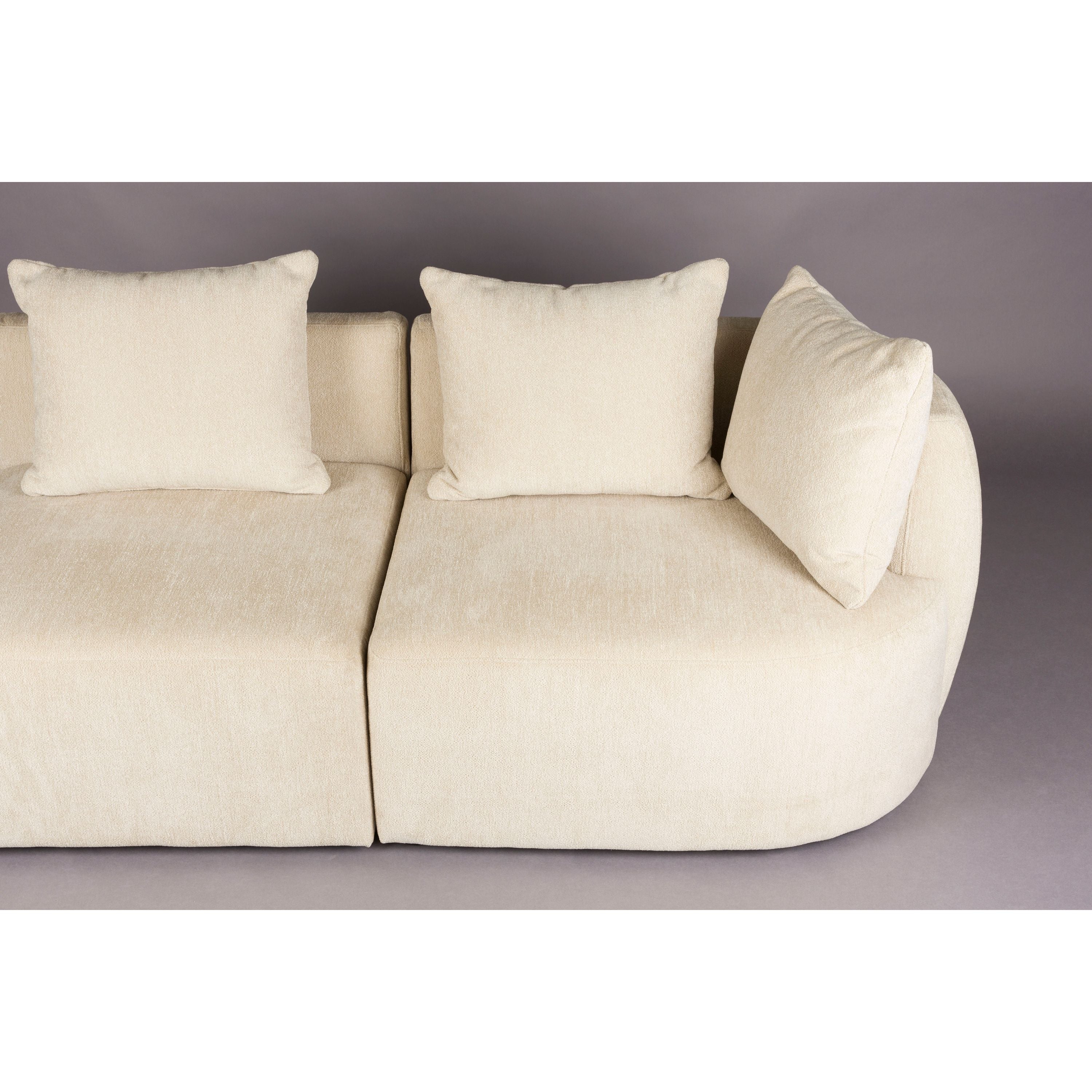 Dutchbone Rocca 4,5-zitsbank Latte| Beige