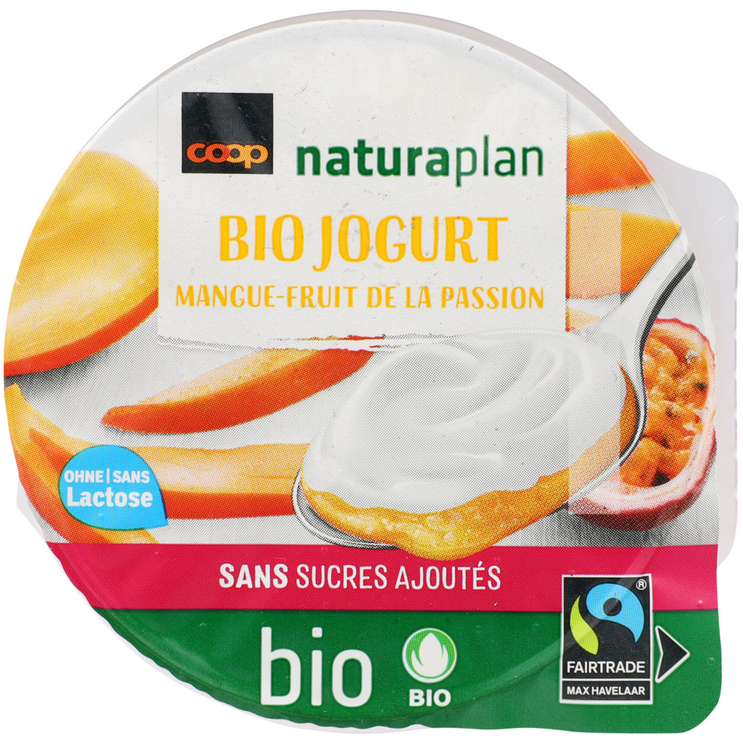 Naturaplan Bio Fairtrade Joghurt Mango Passionsfrucht ohne Zuckerzusatz 2x150g
