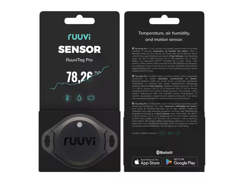 ruuvi Umwelt Sensor 2 in 1 RuuviTag Pro Bluetooth Temperatur- und Bewegungs-Industriesensor