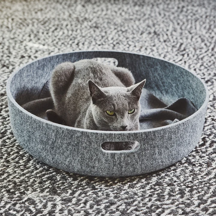 MiaCara - Cesto Katzenkorb, Ø 46 x 12 cm, beton