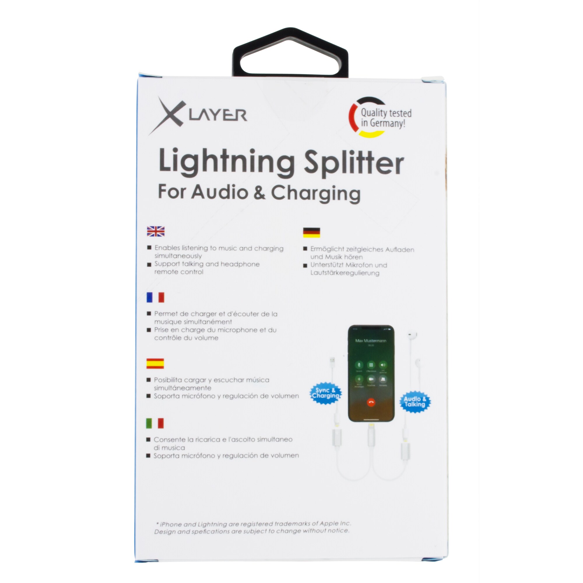 Xlayer KABEL Kabel Dual Lightning Adapter (1x Lightning auf 2x Lightning) White