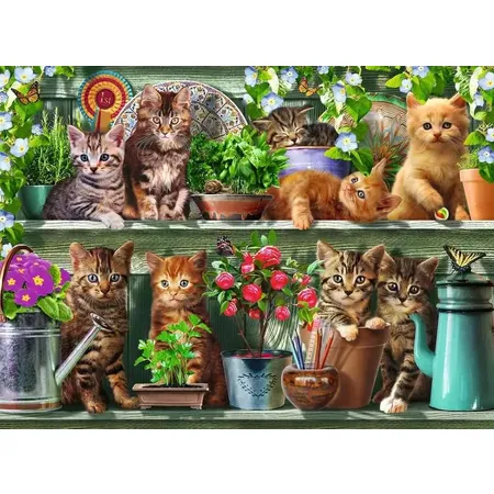 Ravensburger Puzzle - Katzen im Regal, 500 Teile