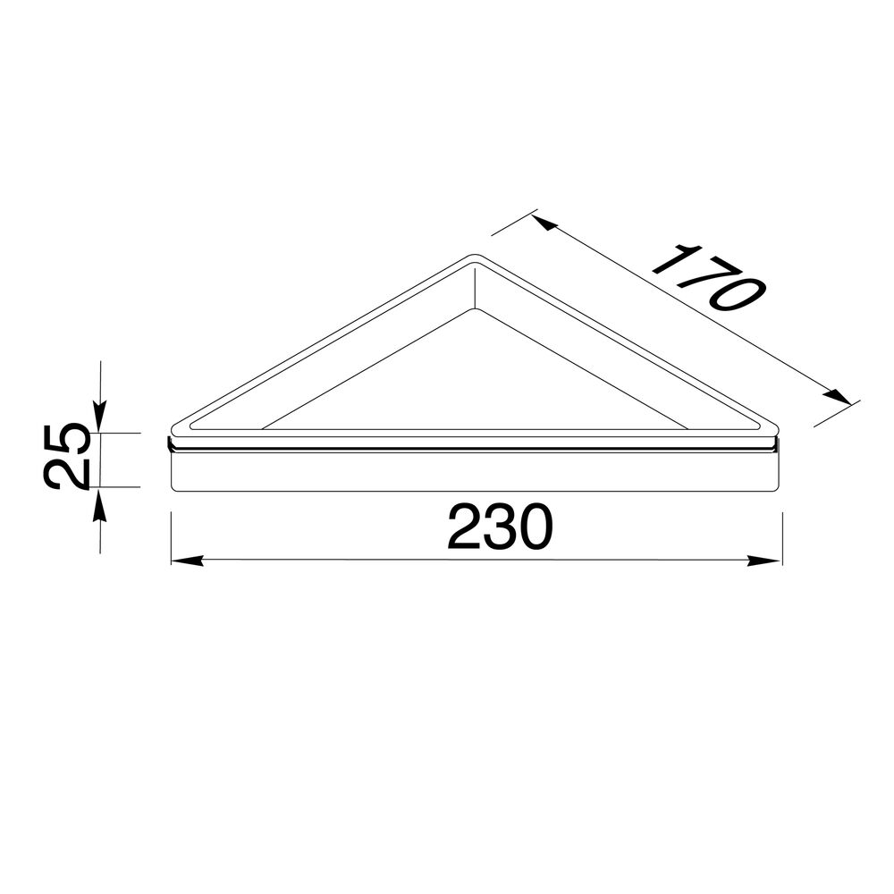 Geesa Frame Hoekplanchet wit/chroom