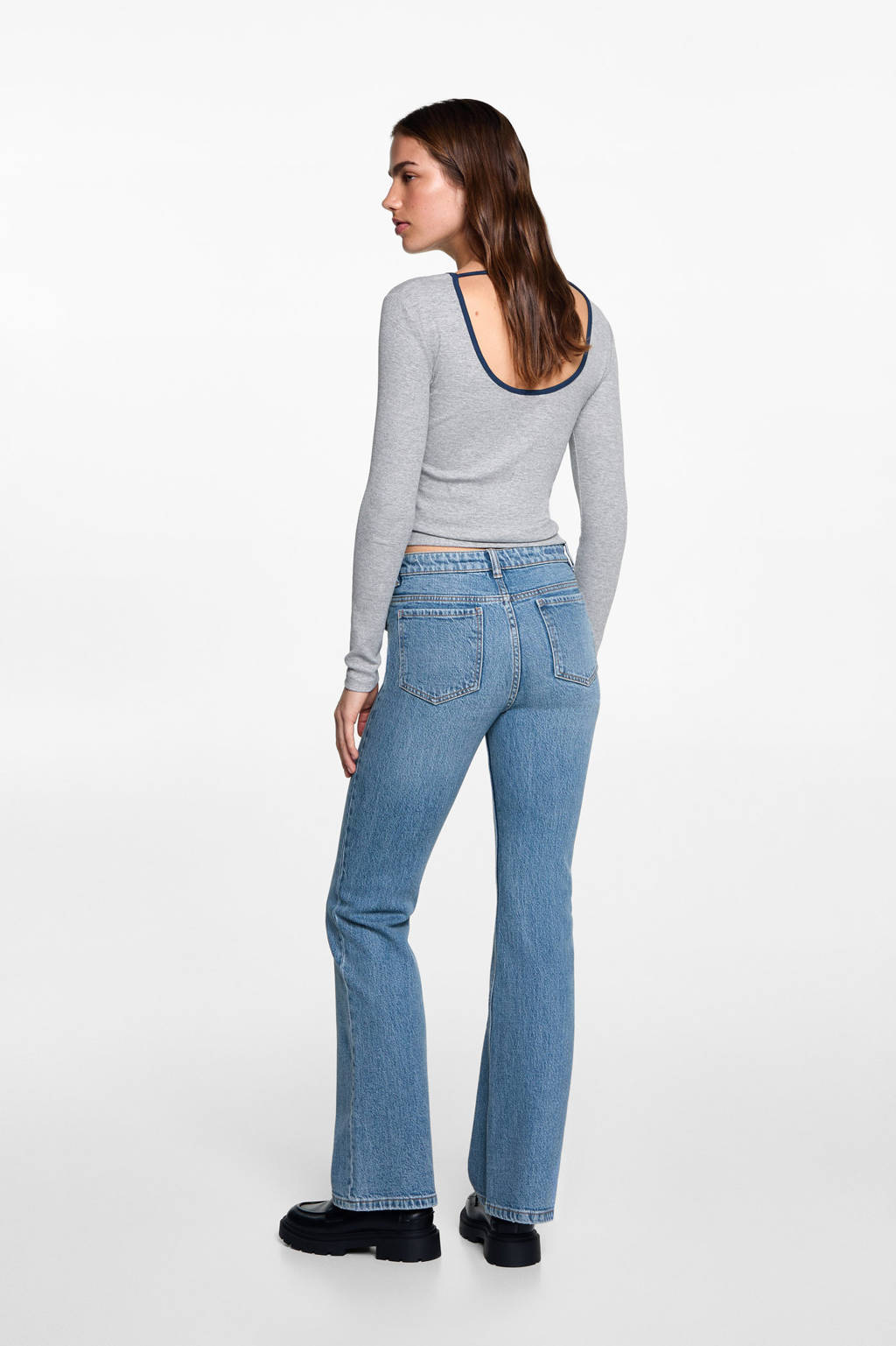 MANGO TEEN flared jeans medium blue