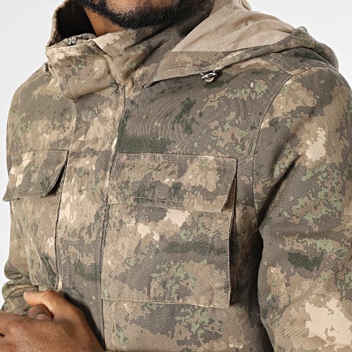 Veste Zippée Beige Camouflage