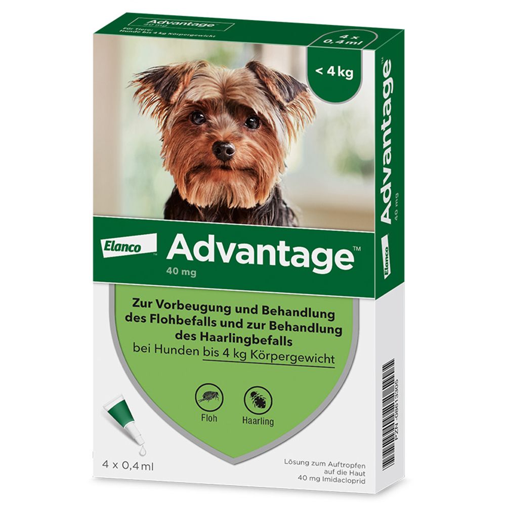 Advantage® 40 mg Spot-On für Hunde bis 4 kg