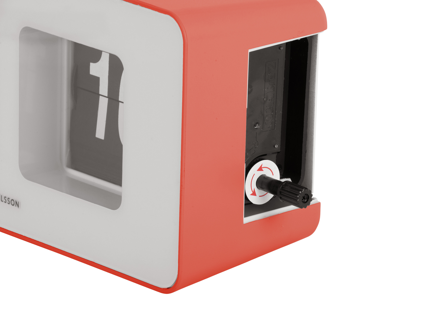 Wandklok Funky Flip - Scarlet rood