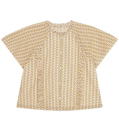 Zadig & Voltaire Top - Gold Yellow m. Muster