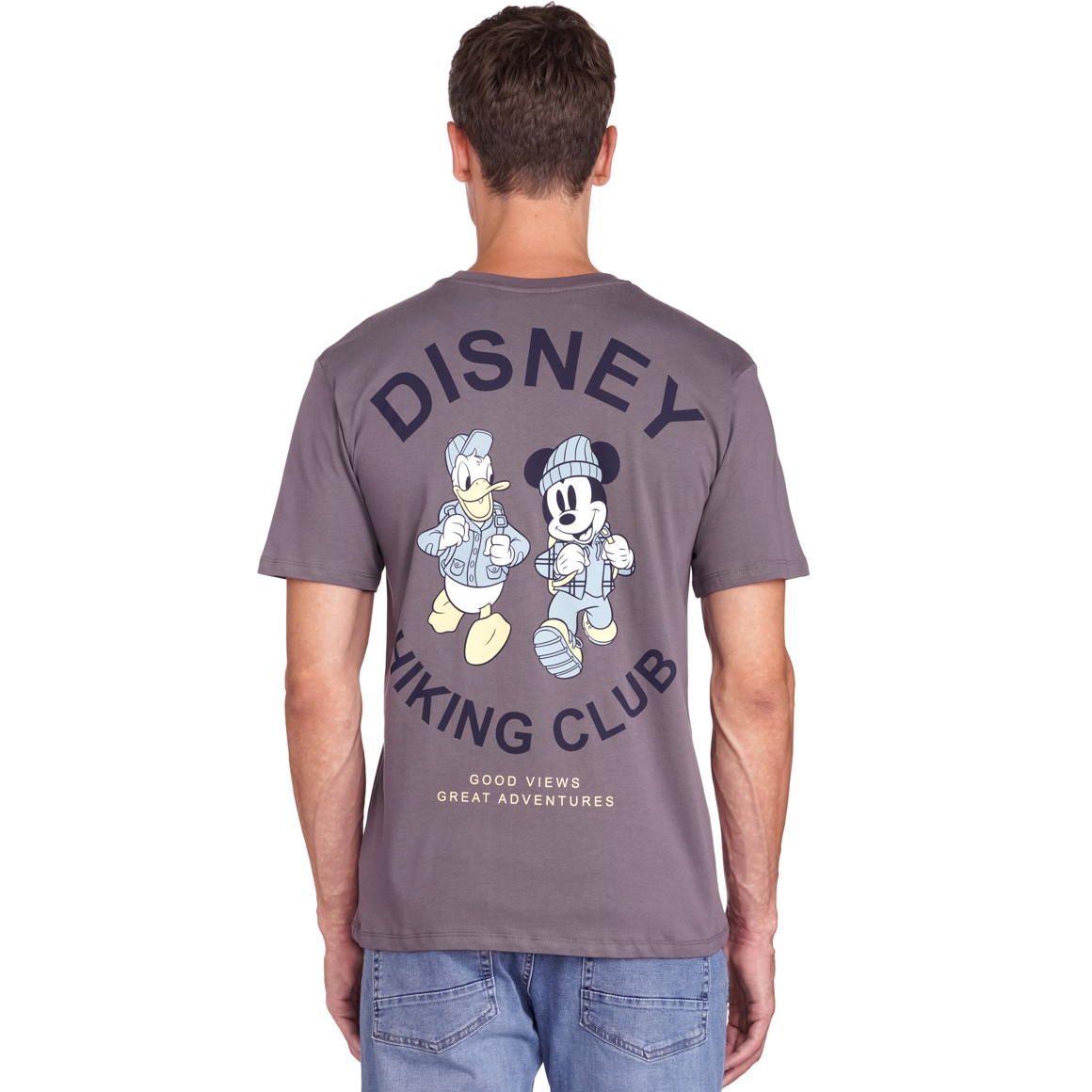Jonas Nielsen Micky Maus T-Shirt mit Rücken-Print dunkelgrau