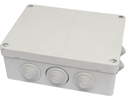Spelsberg vochtwerende aansluitdoos IP55 HP190 HxBxD 149x199x77 mm grijs met trapnippel