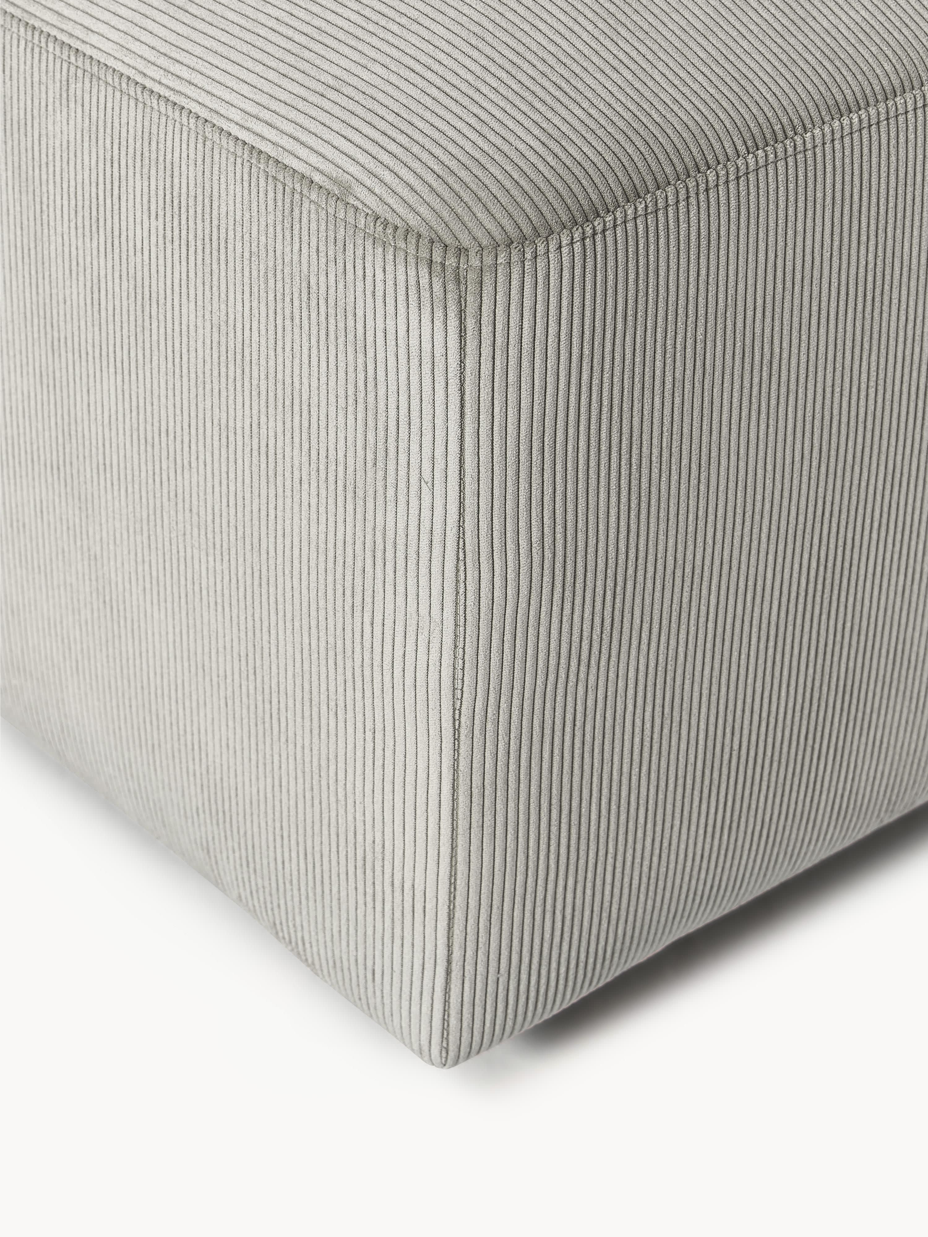 Corduroy poef Melva B 99 x D 72 cm
