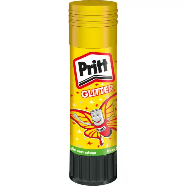 Glitzer Klebestifte Gelb, Rot, Pink