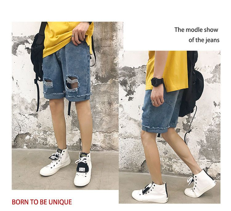 Wewewow - Gewassen, verweerde denim shorts