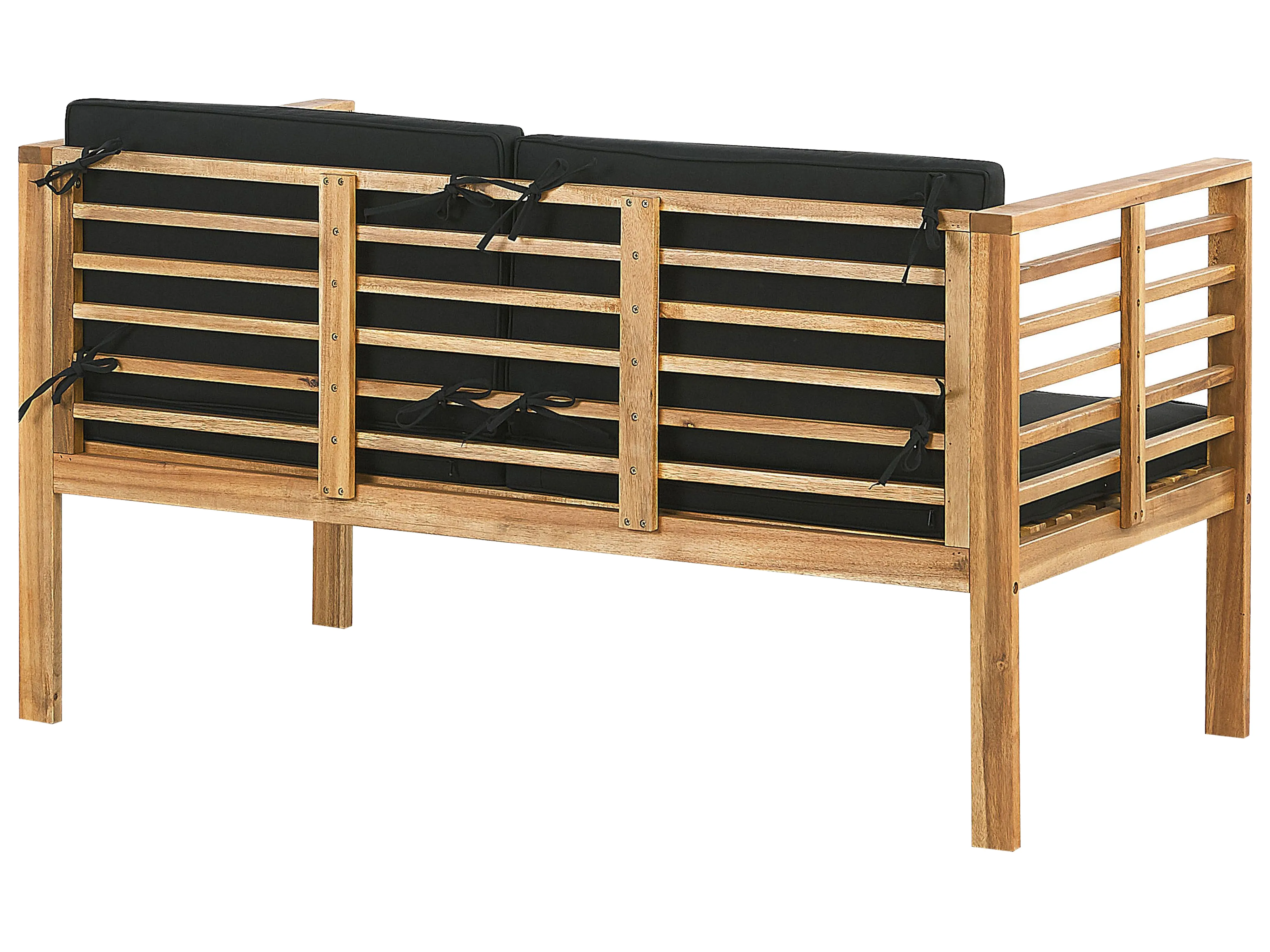 Loungeset met tafel 4-zits PACIFIC Acaciahout Zwart
