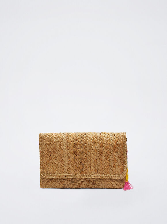 Bolso De Fiesta De Yute - Bege