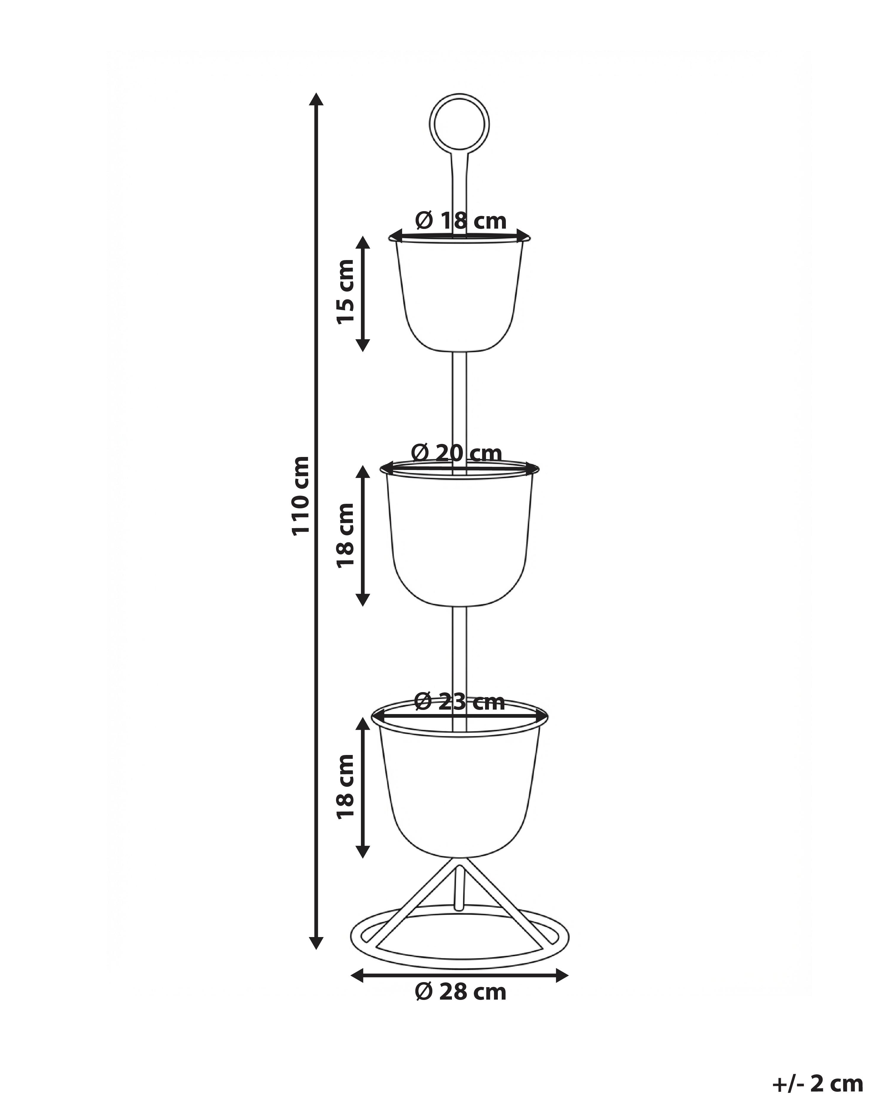 Plantenstandaard RENGE Metaal 28 cm Bruin