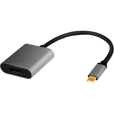 Câble adaptateur USB-C - Displayport, noir/gris