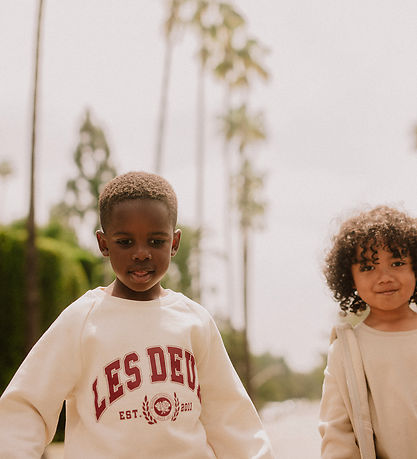 Les Deux Sweatshirt - Universität - Light Ivory/Burnt Red