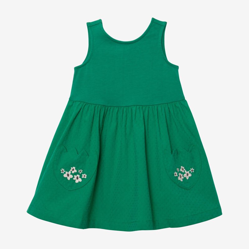 Robe bébé fille bi matière verte Catimini Vert