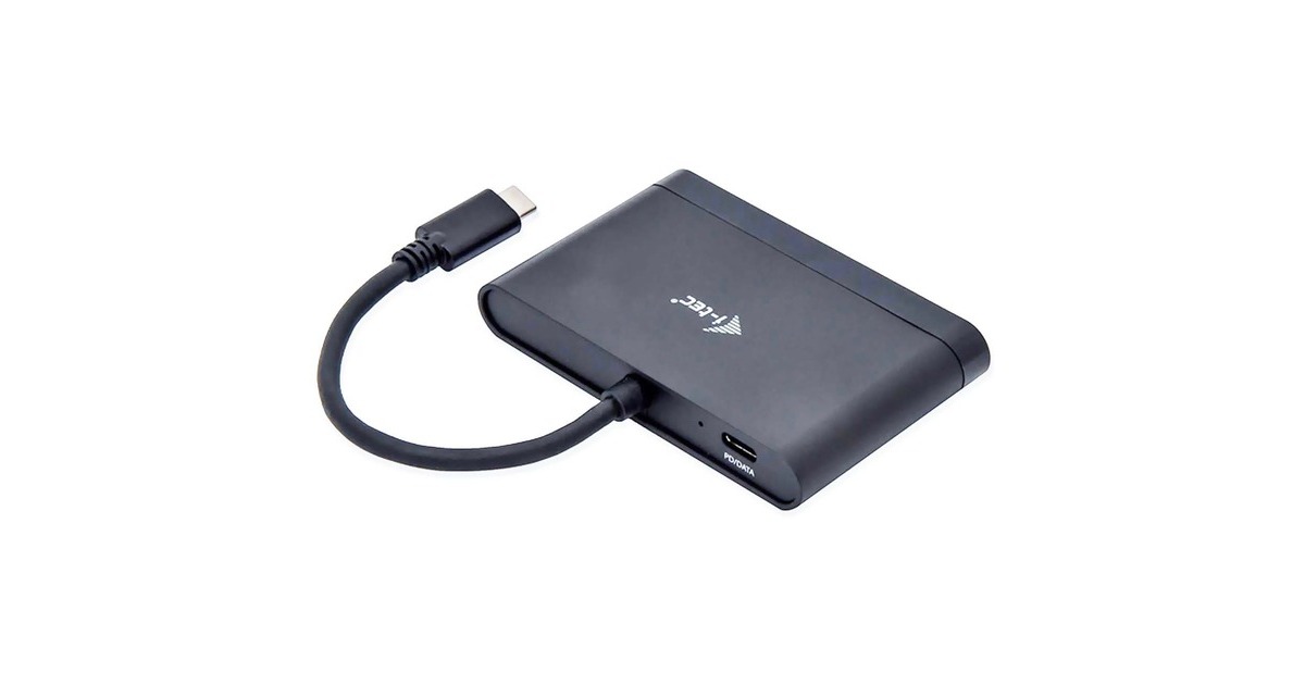 i-tecUSB-C > HDMI PD/Data Travel adapter  (Zwart, 0,13 meter)