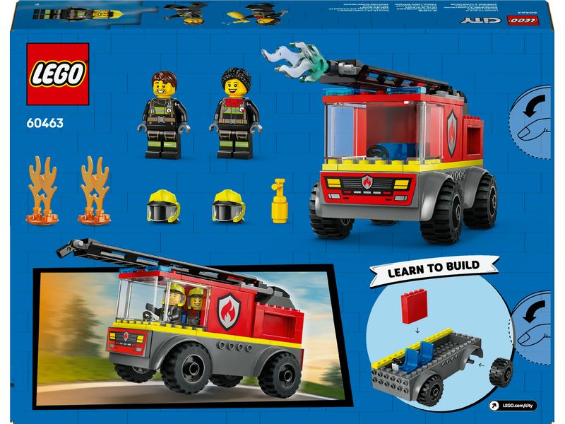 LEGO® City Feuerwehrleiterfahrzeug 60463 Vielseitiges Konstruktionsspielzeug zur Förderung der Kreativität und Fantasie